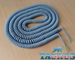 Кабель спиральный серый длинный ThermoPusle Gray Extra Long 3 м / растяжение