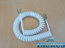 Кабель спиральный белый ThermoPulse Power White 0.5m 3G1.5 / растяжение до 3м