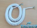 Кабель спиральный белый ThermoPulse Power White 0.75m 3G1.5 / растяжение до 4