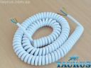 Кабель спиральный белый ThermoPulse Power White 1m 3G1.5 / растяжение до 6м