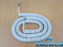 Кабель спиральный белый ThermoPulse Power White 1, 5m 3G1.5 / растяжение до 9м