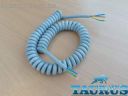 Кабель спиральный серый ThermoPulse Power Gray 0.5m 3G1.5 / растяжение до 3м